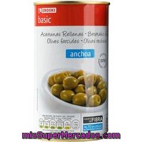 Aceitunas Rellenas De Anchoa Eroski Basic, Pack 2x150 G