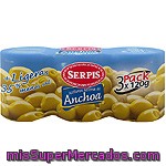 Aceitunas Rellenas Mas Ligeras Serpis, Pack 3x150 G