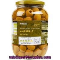 Aceitunas Sabor Manzanilla Sin Hueso Eroski, Tarro 250 G