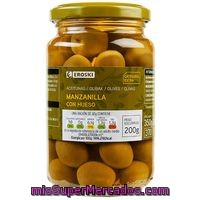 Aceitunas Verdes Con Hueso Eroski, Tarro 200 G