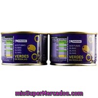 Aceitunas Verdes En Rodajas Eroski, Pack 2x50 G