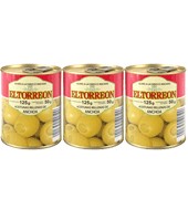 Aceitunas Verdes Rellena De Anchoa El Torreón Pack 3x50 G.