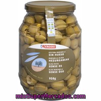 Aceitunas Verdes Sin Hueso Eroski, Tarro 490 G