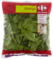 Acelgas Cortadas Carrefour Bolsa De 300 G.