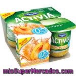 Activia Fusión 0% De Albaricoque-mandarina Danone, Pack 4x125 G