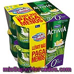 Activia Yogur 0 % Con Kiwi Y Piña 8x125g