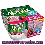 Activia Yogur 0 % Cremoso Sabor Frutas Silvestres 4x120g