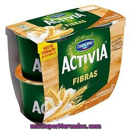 Activia Yogur Fibras Con Cereales Integrales 4x120g