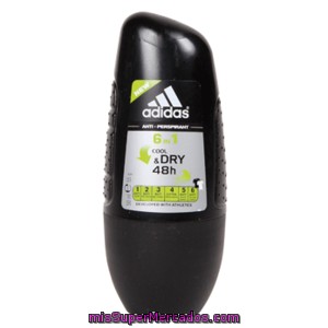 Adidas Desodorante Roll On Masculino 6 En 1 Envase 50ml