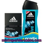 Adidas Ice Dive Eau De Toilette Natural Masculina Spray 50 Ml + Gel De Baño Frasco 250 Ml Gratis