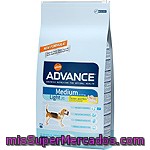 Advance Medium Alimento De Alta Gama Para Perros De Raza Mediana Con Sobrepeso Con Pollo Y Arroz Bolsa 12 Kg