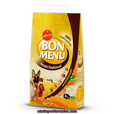 Affinity Bon Menu Receta Tradicional Para Perro Bolsa 4 Kg