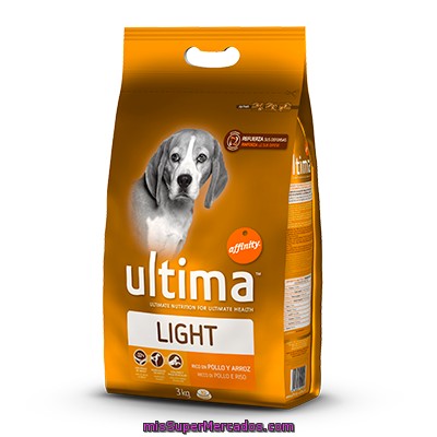 Affinity Ultima Light Rico En Pollo Y Arroz Para Perro Bolsa 3 Kg