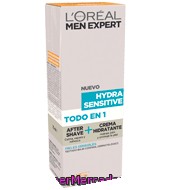 After Shave + Crema Hidratante Hydra Sensitive Para Pieles Sensibles L'oréal-men Expert 75 Ml.
