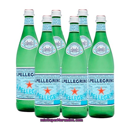 Agua Con Gas, San Pellegrino, Pack 6 X 1 L - 6 L