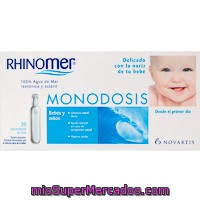 Agua De Mar En Monodosis Rhinomer, Pack 20 Unid.