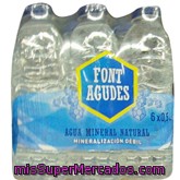 Agua Mineral Natural ***le Recomendamos***, Font Agudes, Pack 6 X 500 Cc - 3000 Cc