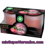 Air Wick Ambientador Vela Exotic Manzana Roja De California Envase 2 Unidades