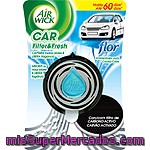 Air Wick Car Fitter & Fresh Ambientador De Coche Flor Aparato + Recambio Con Carbón Activo