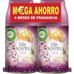 Air Wick Fresh Matic Ambientador Automático Delicias De Verano Flores Blancas Melón Vainilla Recambio 2 Unidades Fragancia Cambiante