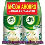 Air Wick Fresh Matic Ambientador Automático White Bouquet Pack Ahorro Recambio 2 Unidades