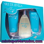 Aire De Sevilla Azul Fresh Eau De Toilette Femenina Spray 150 Ml + Crema Corporal Hidratante + Gel Exfoliante Suave
