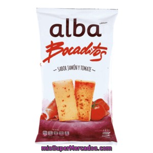 Alba Bocadito De Pan Jamón Y Tomate Bolsa 110 Grs