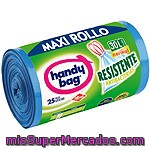 Albal Handy Bag Bolsas De Basura Con Autocierre Azul Resistente Antibacterias 55x60 30 L Para Cubo Normal Rollo 25 Unidades