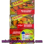 Albo Mejillones En Escabeche 10-14 Piezas Pack 2 Lata 72 G Neto Escurrido