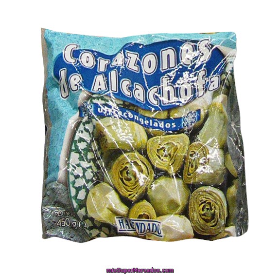 Alcachofa Corazones Congelada, Hacendado, Paquete 450 G