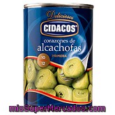 Alcachofa Corazones Medianos 10/12 Piezas Conserva, Cidacos, Bote 390 G Escurrido 240 G