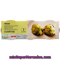 Alcachofa En Cuartos Eroski, Pack 3x115 G