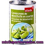 Aliada Alcachofa En Cuartos Al Natural Lata 240 G Neto Escurrido