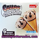 Aliada Cono Helado Sabor Chocolate 6 Unidades Estuche 720 Ml