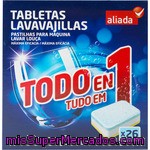 Aliada Detergente Lavavajillas Todo En 1 Caja 26 Pastillas