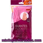 Aliada Guantes Flocado Rosa Talla Grande Con El Interior De Algodón Bolsa 2 Unidades