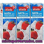 Aliada Nata Líquida Uht Especial Para Montar Pack 3 Envase 200 Ml