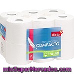 Aliada Papel Higiénico Blanco Compacto 2 Capas Paquete 12 Rollos