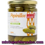 Aliada Pepinillos Medianos En Vinagre Sabor Anchoa Envase 250 G Neto Escurrido