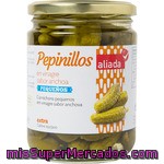 Aliada Pepinillos Pequeños En Vinagre Sabor Anchoa Envase 250 G Neto Escurrido