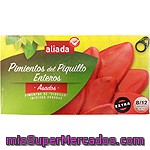 Aliada Pimientos Del Piquillo Enteros Asados Extra 8-12 Piezas Lata 150 G Neto Escurrido