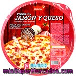 Aliada Pizza Jamón Y Queso Cocida En Horno De Piedra Envase 390 G