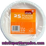 Aliada Plato Blanco De Plástico De Postre 16,5 Cm Paquete 25 Unidades