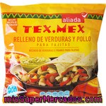 Aliada Tex Mex Relleno De Verduras Y Pollo Para Fajitas Bolsa 400 G