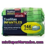 Aliada Toallitas Infantiles Con Aloe Vera Y Camomila Pack 2 Envases 72 Unidades