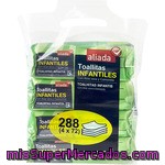 Aliada Toallitas Infantiles Con Aloe Vera Y Camomila Pack 4 Envases 72 Unidades