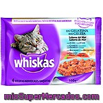 Alimento De Pescado Con Gelatina Whiskas, Pack 4x100 G
