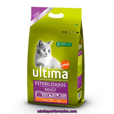 Alimento Para Gatos Esterilizados De Pollo última Cat 3 Kilogramos