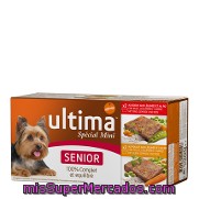 Alimento Perro Húmedo Mini Senior Ultima Pack 4 X150 Gr.