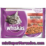 Alimento Receta Tradicional Whiskas, Pack 4x100 G